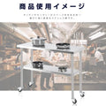 日本製 ステンレス作業台 キャスター付き W450×D600×H800mm 調理台 業務用 キッチン作業台 移動式 kot2ca-4560 8