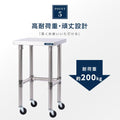 日本製 ステンレス コンロ台 三方枠 業務用 2段 キャスター付き 高さ800mm 作業台棚 キッチンラック kot3s800ca 7