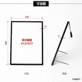 LEDポスターパネル 屋内用 A2 薄型 スライド式 シルバー/ブラック W435×H660mm ポスターフレーム LEDパネル led-pu-a2 2