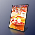 LEDポスターパネル 屋内用 A4 薄型 スライド式 シルバー/ブラック W212.5×H305mm ポスターフレーム LEDパネル led-pu-a4 11