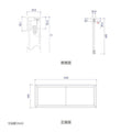 壁面看板 W1200×H450×D35mm 小型〜中型 シルバー ブラック アルミ3mm 屋外対応 防水仕様 メンテナンス簡単 wd35-1200-450 2