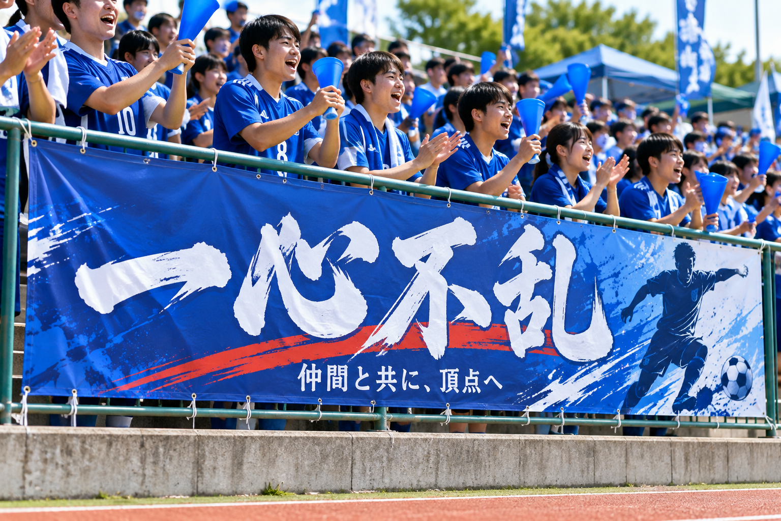 スポーツの応援横断幕として