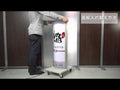 LED看板 電飾スタンド看板 内照式 両面表示 RGB7色点滅 楕円型 店舗用看板 屋外広告 シルバー LED-VALUE-380 動画