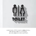 【TOILET】男女トイレ表示 ピクトサイン ブラック/ホワイト アクリルt5mm トイレ案内 picsgn-ml 2