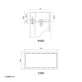 LED内照式壁面看板 W900×H450mm 薄型 アクリル面板 片面仕様 ファサード看板 シルバー/ブラック WD65-900-450 2