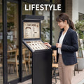 メニュー看板 メニュースタンド 屋外用 ガルバリウム製 LED電球専用 A3×2枚 S型 キャスター付き 鉄錆風 sms-1550 8