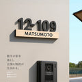表札 戸建て 表札マグネット シール式 おしゃれ 機能門柱 プレート 貼るだけ マンション門柱 ポスト ネームプレート ステンレス表札 磁石 部屋番号 番地プレート 住所 sh-s0045 2