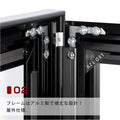 LEDポスターパネル A2サイズ 屋外対応 防犯鍵付き 薄型 W520×H694mm ポスターフレーム LEDパネル ブラック T003-2-A2 3