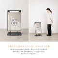 キャスター付きスチール製A型スタンド看板 A2サイズ 片面表示 スタンドプレート 店舗用 サインスタンド TAA-A2-S 4