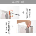 パンフレットスタンド 3段 カタログスタンド W290×D390×H1390mm 雑誌ラック スリム 省スペース ディスプレイスタンド 店舗用 tks-fr14029-ss 5
