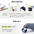 和風 LED電飾看板 屋外用 防水 両面表示 キャスター付 高さ138cm 黒 青海波 麻の葉 桧垣 ts-wf-01-l 5