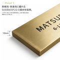 表札 ステンレス SUS表札 サイズ選べる 彫刻 戸建て プレート セミオーダー 機能門柱 玄関 新築 二世帯 番地 筆記体 モダン 北欧 洋風 和風 文字 スタイリッシュ シンプル デザイン コンパクト アルファベット 長方形メイド 屋外 番地 tz-21 6