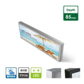 LED内照式壁面看板 W1300×H450mm 薄型 アクリル面板 片面仕様 ファサード看板 シルバー/ブラック WD85-1300-450 1