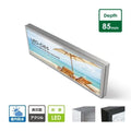 LED内照式壁面看板 W1300×H600mm 薄型 アクリル面板 片面仕様 ファサード看板 シルバー/ブラック WD85-1300-600 1