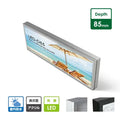 LED内照式壁面看板 W1200×H600mm 薄型 アクリル面板 片面仕様 ファサード看板 シルバー/ブラック WD85-1200-600 1