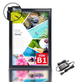 LEDポスターパネル 屋内用 B1 四辺開閉式 アルミフレーム 4500lux W773×H1095mm シルバー/ブラック ポスターフレーム LEDパネル Y-PGP-B1 8