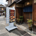 LED矢印点滅電飾看板 電飾スタンド看板 両面表示 高さ1500mm 看板 店舗用看板 LED照明付き 屋外用 スタンド看板 貼り込み式 yds-n1500 11