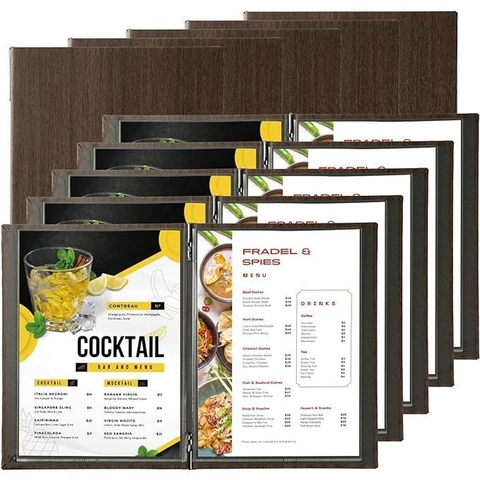 和洋メニューブック B5 洋風 和風 メニューカバー 品書き おしゃれ レストラン 飲食店 メニュー表 ファイルブック 業務用 高級 メニュークリップ式 yyb-cp03-10set