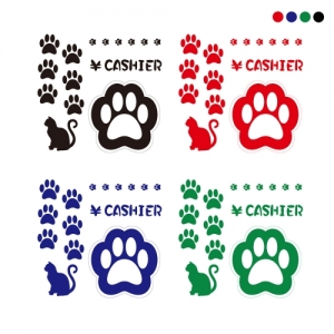 フロア誘導シール「CASHIER」床面貼付ステッカー 誘導 標識 案内シール 矢印 滑り止め 日本製 fs-s-13