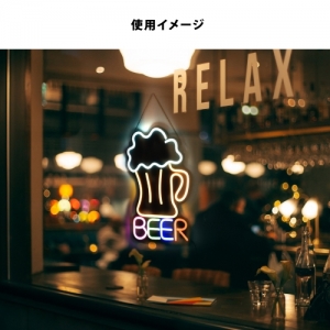 ネオン風 LED看板 BEER ビール ネオンサイン インテリア ディスプレイ 雑貨 BAR バー 店舗 (ns-01)