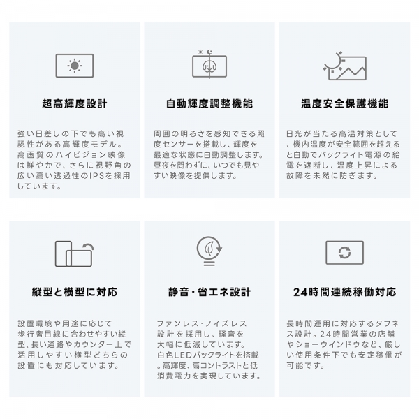 半屋外仕様 1500輝度デジタルサイネージ 32 43 55インチ 軽量 可動 dsns-yd-b