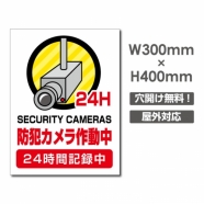 防犯カメラ作動中 パネル看板 プレート看板  W300xH400mm camera-292
