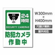防犯カメラ作動中 パネル看板 プレート看板  W300xH400mm camera-299
