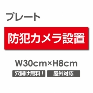 防犯カメラ設置  パネル看板 プレート看板 W300xH80mm camera-384